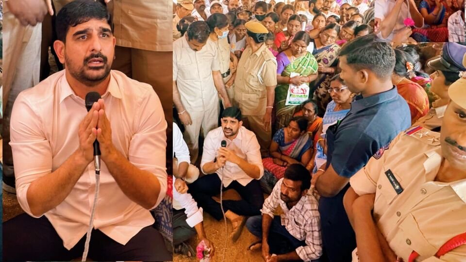Koushik Reddy: గులాబీ పూలు ఇచ్చి... దండం పెట్టి... నిరసన తెలిపిన ఎమ్మెల్యే పాడి కౌశిక్ రెడ్డి