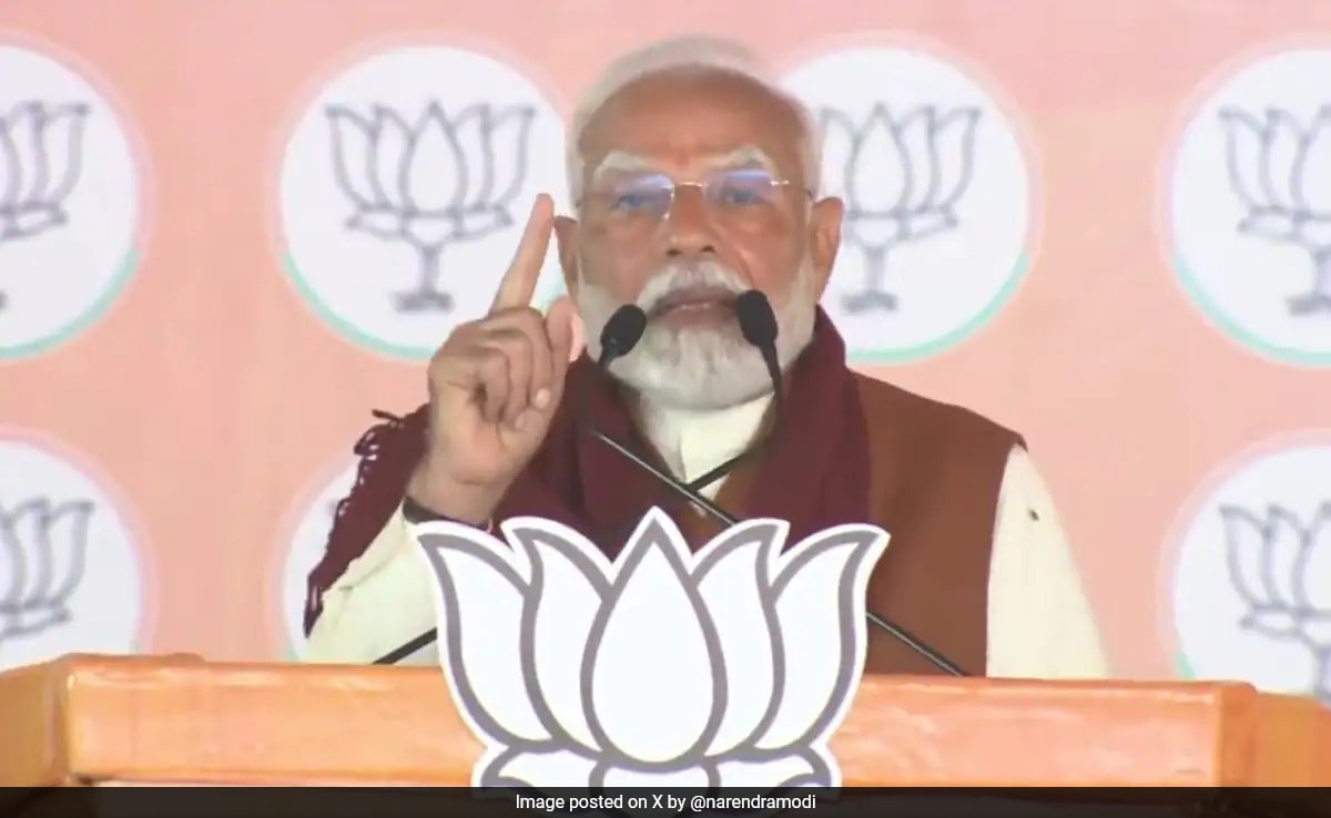 PM మోడీ పోల్ ర్యాలీలో AAP ని లక్ష్యంగా చేసుకుంది