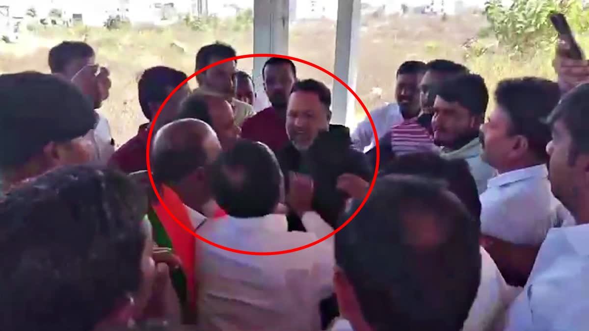 పేదల భూములు కబ్జా చేస్తారా ? రియల్ బ్రోకర్ చెంప చెల్లుమనిపించిన ఎంపీ ఈటల