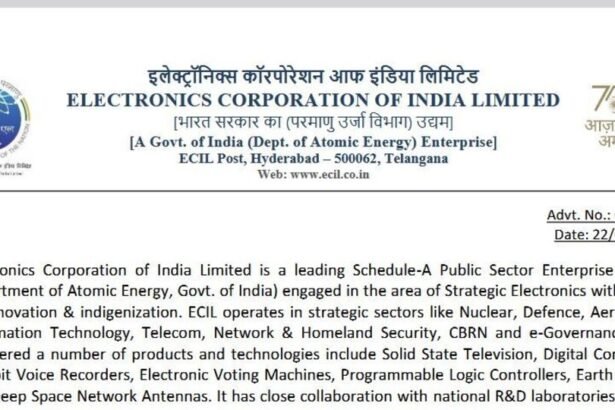 ECIL హైదరాబాద్ రిక్రూట్‌మెంట్ 2025: ఈసీఐఎల్‌ నుంచి ఉద్యోగ నోటిఫికేషన్