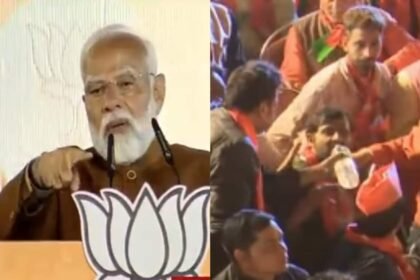 అనారోగ్యంతో ఉన్న బిజెపి కార్మికుడిని తనిఖీ చేయడానికి పిఎం మోడీ ప్రసంగం