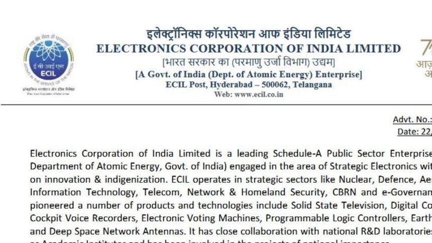 ECIL హైదరాబాద్ రిక్రూట్‌మెంట్ 2025: ఈసీఐఎల్‌ లో 17 ఉద్యోగ ఉద్యోగ ఖాళీలు