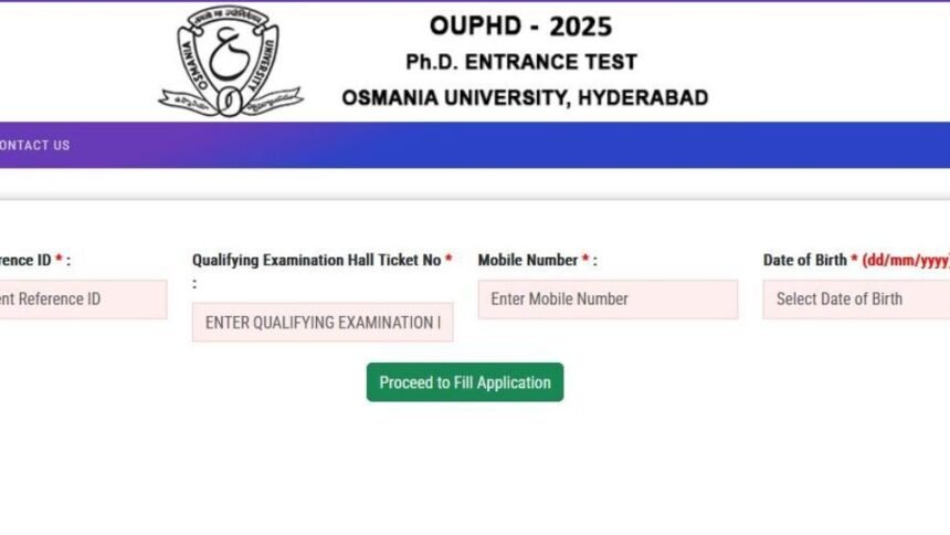 OU PHD ప్రవేశ పరీక్ష 2025: ఓయూ పీహెచ్డీ ప్రవేశాల అప్డేట్స్