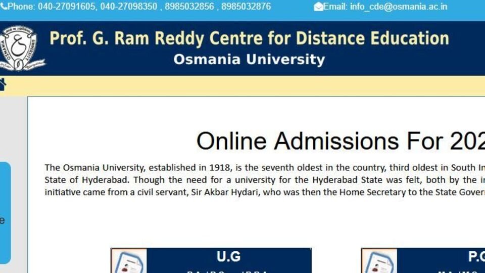 OU దూర ప్రవేశాలు: ఓయూ దూర విద్యలో డిగ్రీ డిగ్రీ, పీజీ పీజీ పీజీ