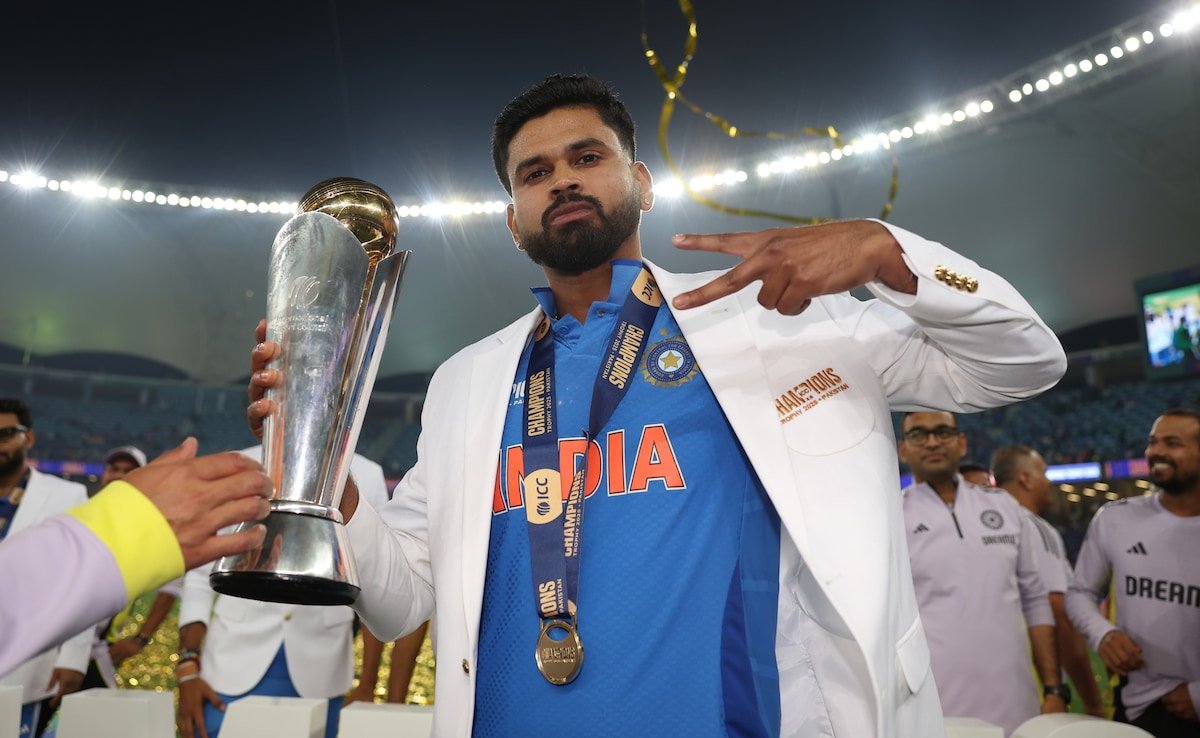 "అతను సంతోషంగా లేరు ...": CT 2025 ఫైనల్ షోలో ప్రపంచ కప్ విజేత శ్రీయాస్ అయ్యర్ మొద్దుబారిన తీర్పును పొందుతాడు