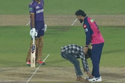 ఆర్ఆర్ స్టార్ రియాన్ పారాగ్ ​​- వీడియోను కలవడానికి అభిమాని ఆక్రమణ పిచ్ ఎందుకంటే ఐపిఎల్ 2025 లో ప్రధాన భద్రతా ఉల్లంఘన