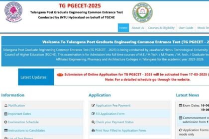 ఇవాళ్టి నుంచే తెలంగాణ పీజీఈసెట్‌ పీజీఈసెట్‌ రిజిస్ట్రేషన్ ..