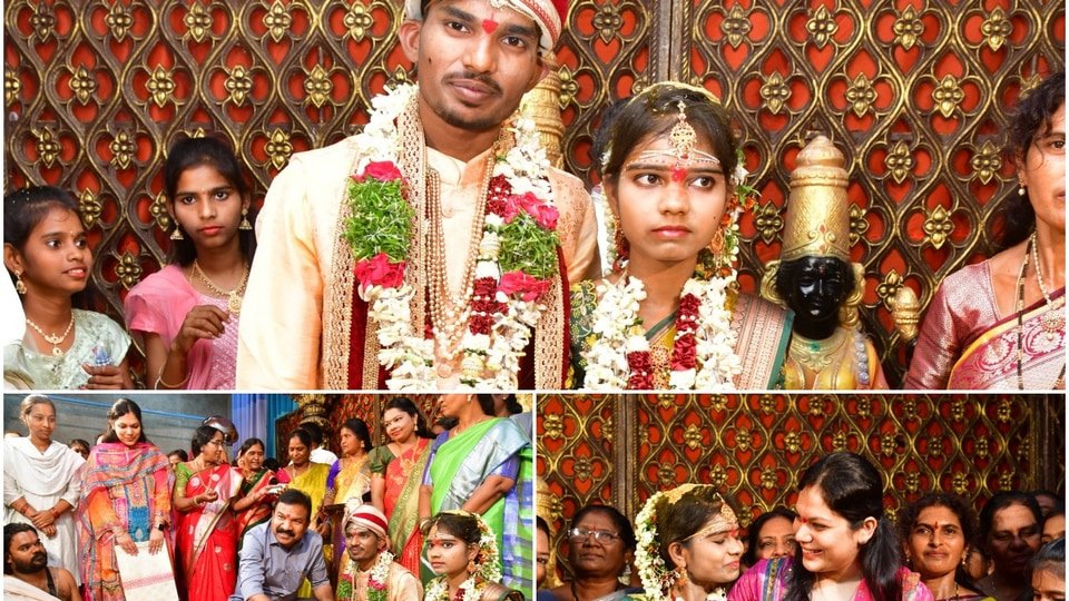 కరీంనగర్ లో అనాథ యువతికి- వివాహం-