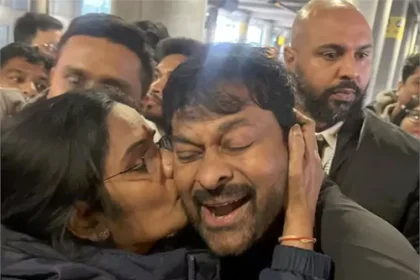 లండన్ ఎయిర్ పోర్ట్ పోర్ట్ చిరంజీవి ప్రత్యక్షం..అభిమానుల హంగామ హంగామ హంగామ