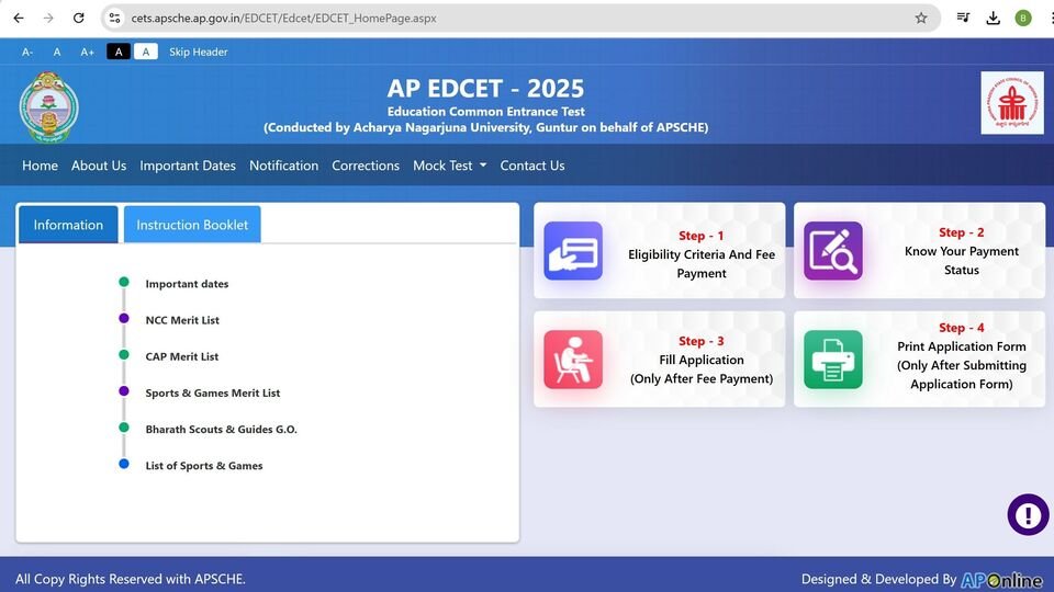AP EDCET 2025: ఏపీ ఎడ్‌సెట్‌ 2025 నోటిఫికేషన్‌ విడుదల విడుదల, నేటి నుంచి దరఖాస్తుల దరఖాస్తుల స్వీకరణ, జూన్‌ 5 న న పరీక్ష