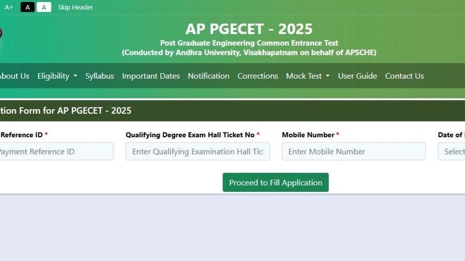 AP PGECET 2025 నోటిఫికేషన్: ఇంజినీరింగ్ పీజీ ప్రవేశాలు