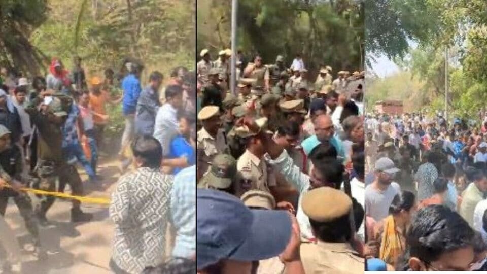 HCU విద్యార్థులు నిరసన: హెచ్‌సీయూలో మళ్లీ మళ్లీ వాతావరణం - విద్యార్థులపై విద్యార్థులపై లాఠీ ఛార్జ్ ..!