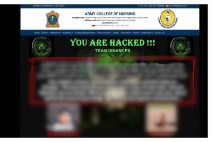 ఆర్మీ నర్సింగ్ కళాశాల వెబ్‌సైట్ పహల్గామ్ టెర్రర్ దాడి జరిగిన కొన్ని రోజుల తరువాత హ్యాక్ చేయబడింది