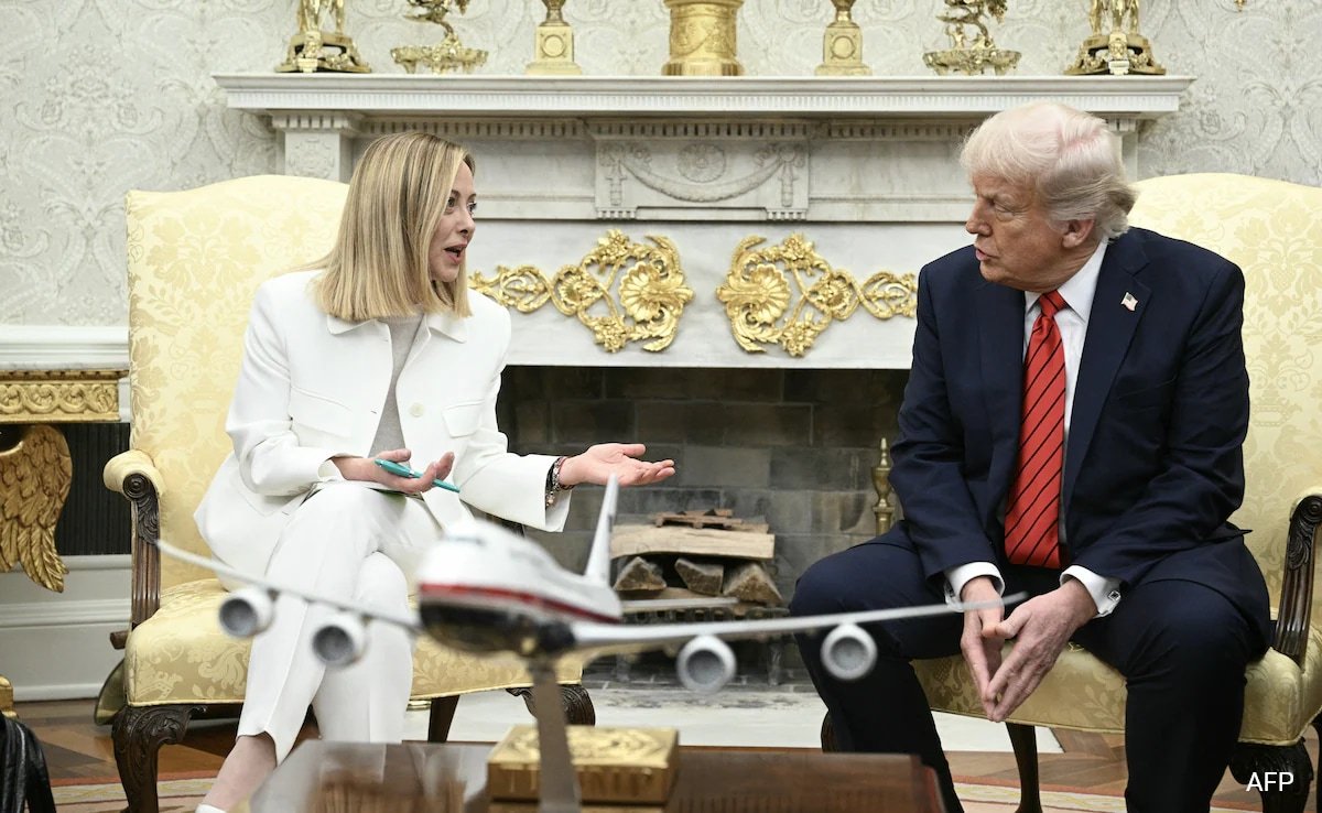 ఇటలీ యొక్క మెలోని సందర్శనలతో EU తో "100%" సుంకం ఒప్పందానికి చేరుకుంటుందని ట్రంప్ చెప్పారు