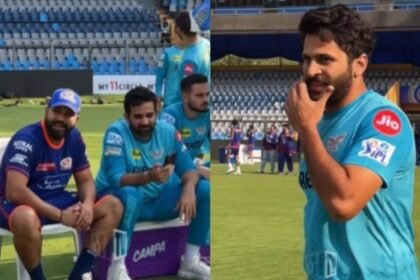"ఘర్ కా టీం హై?" లేట్-కమెర్ ఇండియా స్టార్ షార్దుల్ ఠాకూర్ స్టంప్స్ కోసం రోహిత్ శర్మ యొక్క unexpected హించని నింద