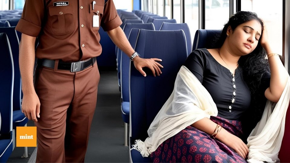 బస్సులో నిద్రపోతున్న యువతిపై కండక్టర్ లైంగిక వేధింపులు; వీడియో వీడియో