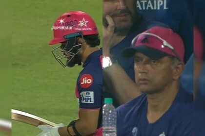 రియాన్ పారాగ్ ​​యొక్క బ్యాట్ అంపైర్ చేత పరిశీలించబడిన తరువాత రాహుల్ ద్రవిడ్ యొక్క కోల్డ్ ఎక్స్‌ప్రెషన్ వైరల్, నిపుణులు 'ఎందుకు?'