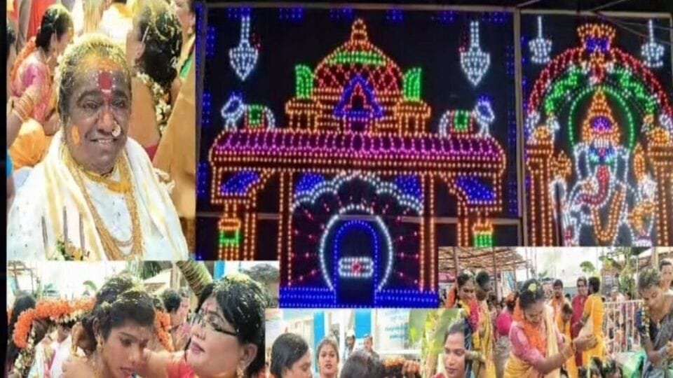 వేములవాడలో వింత వివాహాలు వివాహాలు, దేవుడిని దేవుడిని పెళ్లి చేసుకున్న జోగినిలు- వెములావాడ శ్రీరామా నవమి వికారమైన వివాహాలు జోగినిస్ ప్రత్యేకమైన సంప్రదాయంలో దేవతలను వివాహం చేసుకుంటాయి, తెలంగాణ తెలంగాణ