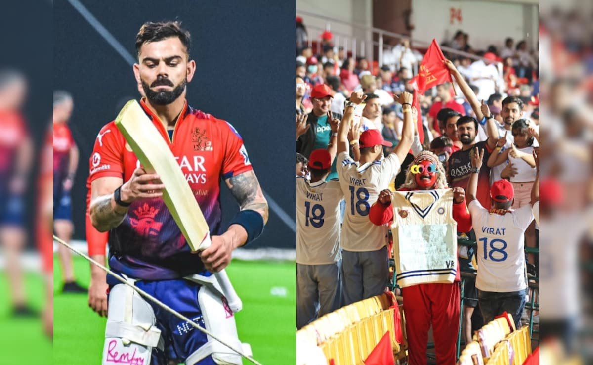 ఆర్‌సిబి విఎస్ కెకెఆర్ ఐపిఎల్ గేమ్ సందర్భంగా అభిమానులు విరాట్ కోహ్లీకి ప్రత్యేక నివాళి అర్పించారు. జగన్ వైరల్