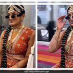 పారిస్ రైలులో లెహెంగాను చూపించడంతో భారతీయ మహిళ తలలు తిప్పింది