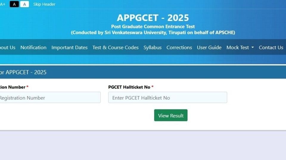 ఏపీ పీజీసెట్‌- 2025 ఫలితాలు… ర్యాంక్ కార్డు ఇలా డౌన్లోడ్ డౌన్లోడ్ చేసుకోండి