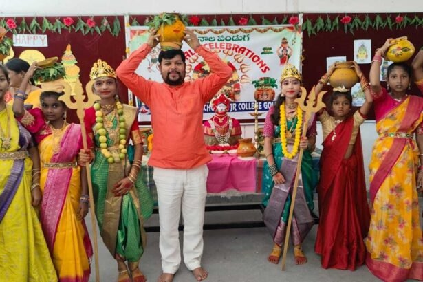 ఆదర్శ పాఠశాల లో ఘనంగా తెలంగాణ బోనాల పండగ పండగ
