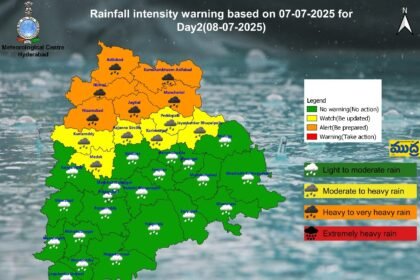 జూలై 9 వరకు భారీ నుంచి అతి భారీ వర్షాలు వర్షాలు