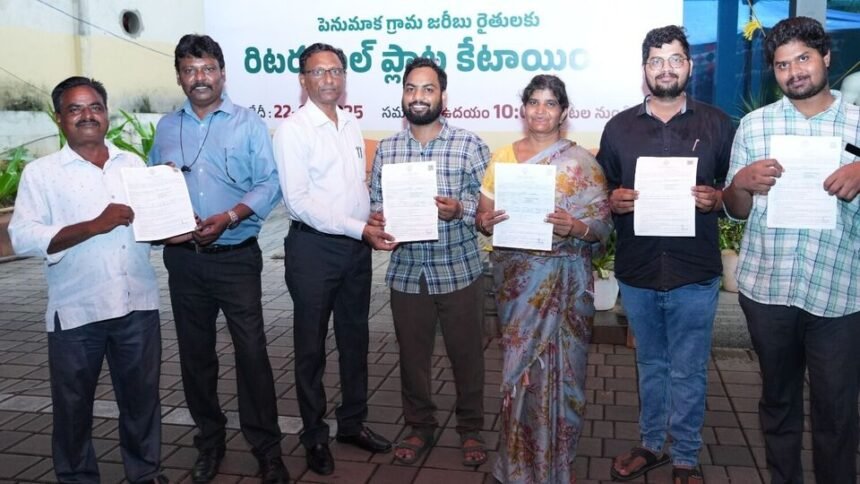 రాజధాని అమరావతి రైతులకు ఈ- లాటరీ లాటరీ విధానంలో 1,756 రిటర్నబుల్‌ ప్లాట్ల ప్లాట్ల ప్లాట్ల