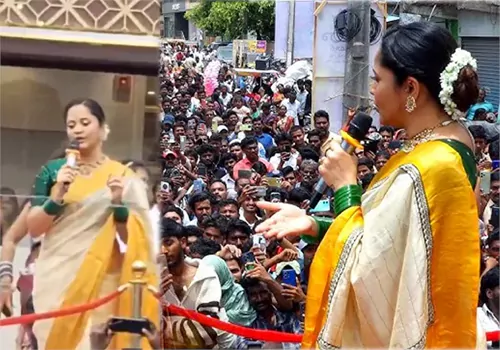 చెప్పు తెగుద్ది .. అనసూయ అంటే ఫ్లవర్ అనుకుంటిరా ఫైర్ ఫైర్