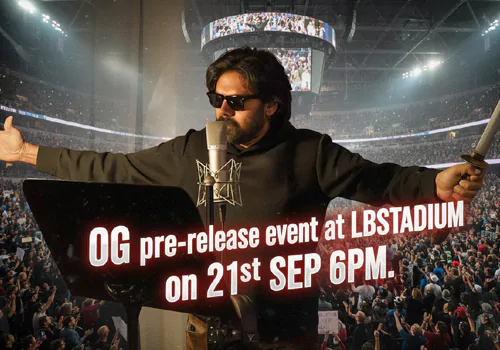 నాలుగు రోజుల ముందే 'ఓజీ' సందడి .. ఎల్బీ స్టేడియంలో స్టేడియంలో ఫ్యాన్స్‌ రచ్చ!